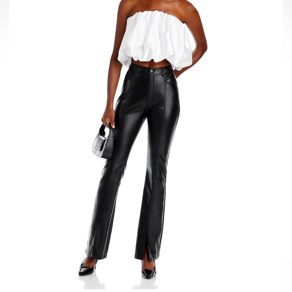 Cinq a Sept shanis faux leather pants size 6